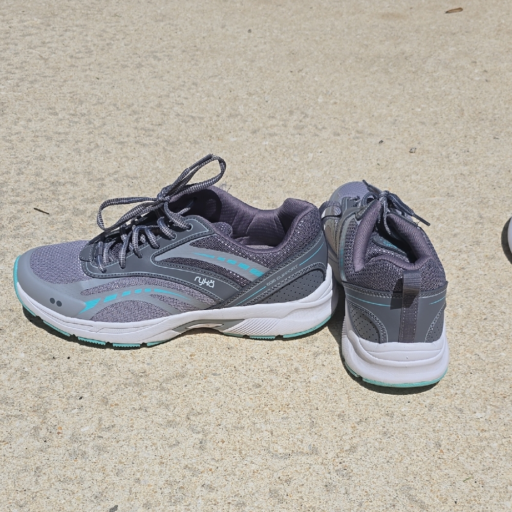 Ryka Women's Sky Walk 2 Sneakers in Gray and Teal